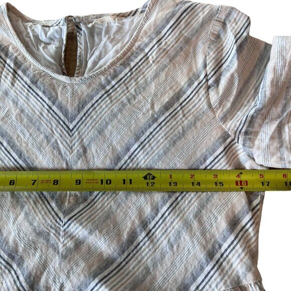 Altar'd State Babydoll Dress Women's Size Small Striped Cream and White - Picture 8 of 11